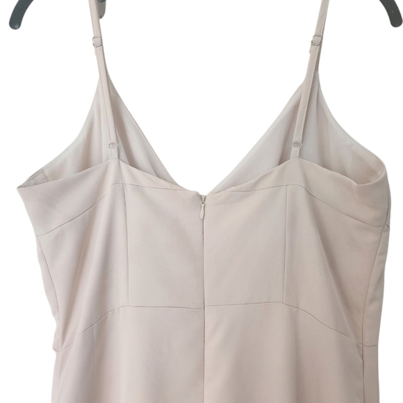 LULUS ivory mini wrap dress, tulip hem, size M - Picture 3 of 7